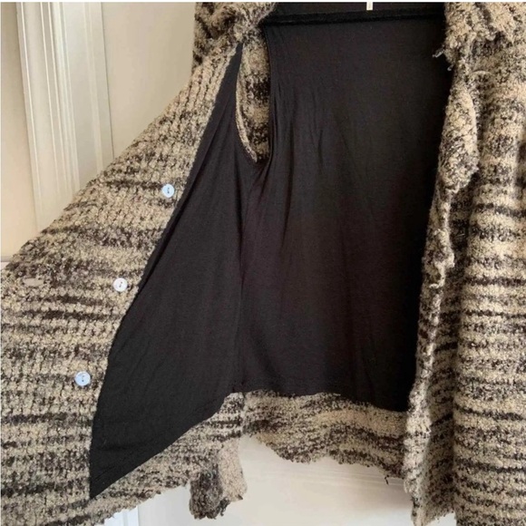 Cute & Cozy! Free People Small Boucle Double Breasted Blazer Cardigan Jacket M - Picture 7 of 9